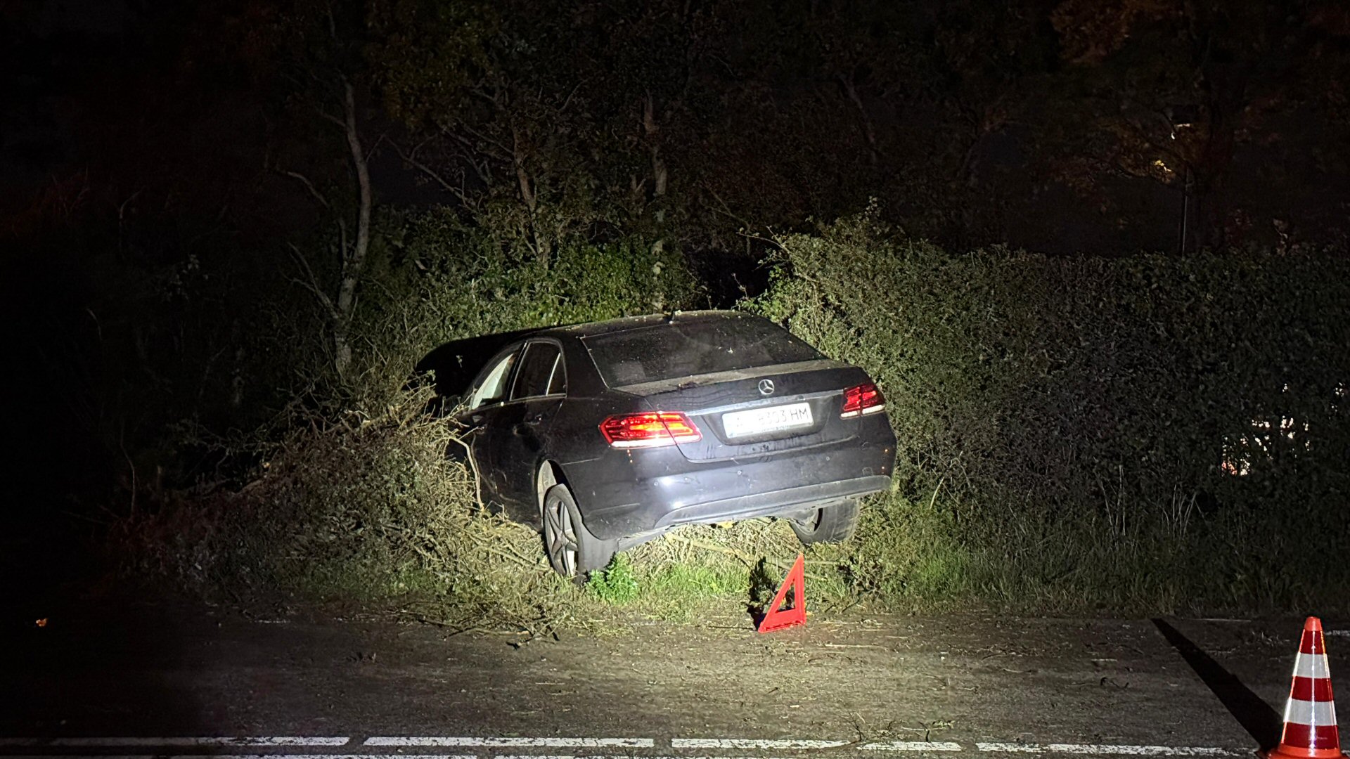 Bestuurder verdwenen na eenzijdig ongeval op N249