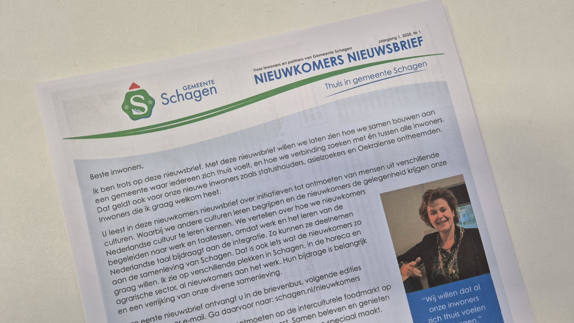 Schagen komt met nieuwsbrief over nieuwkomers